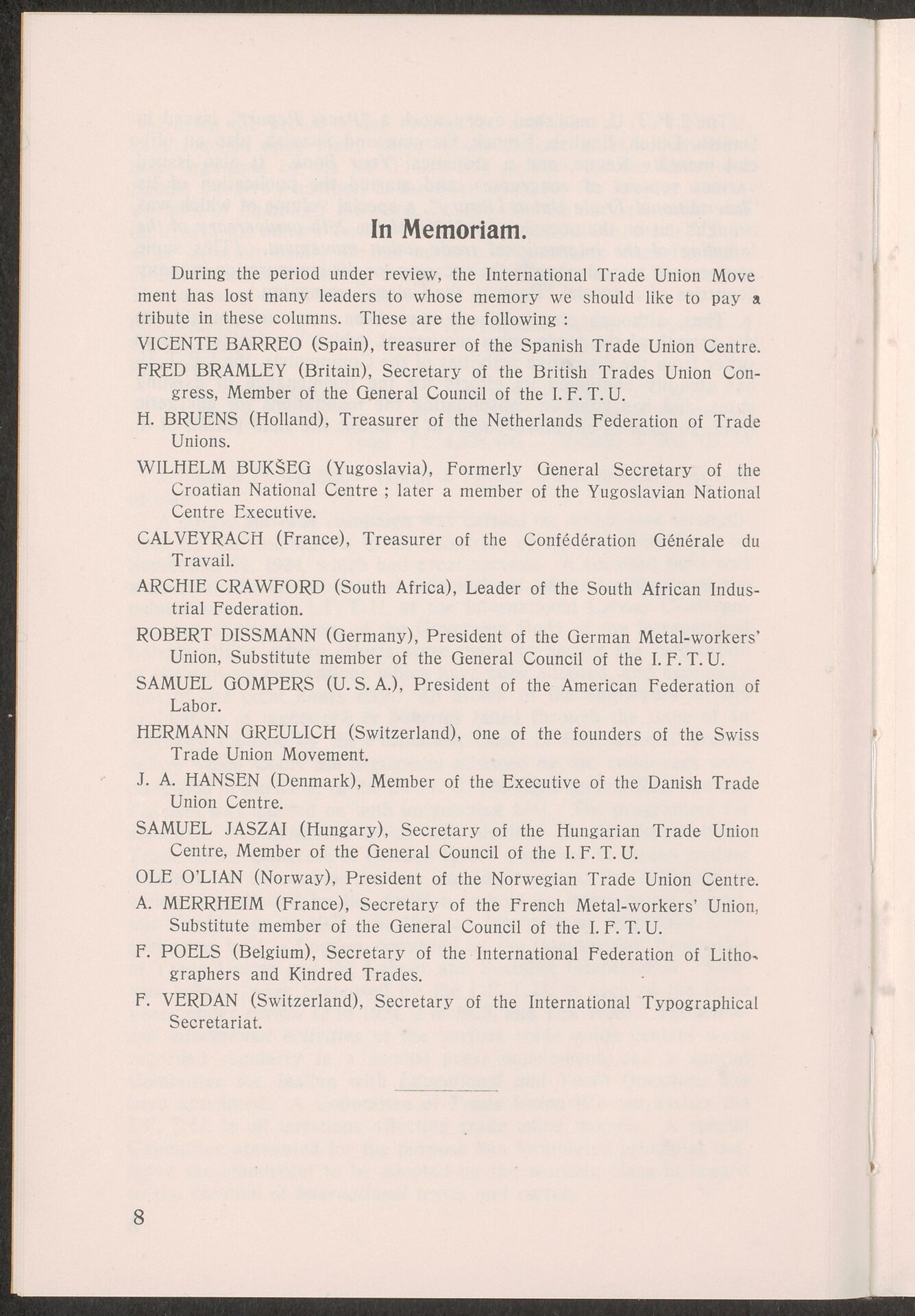 Report on activities during the years 1924, 1925 and 1926. Submitted to the fourth ordinary congress, Paris, August 1927
