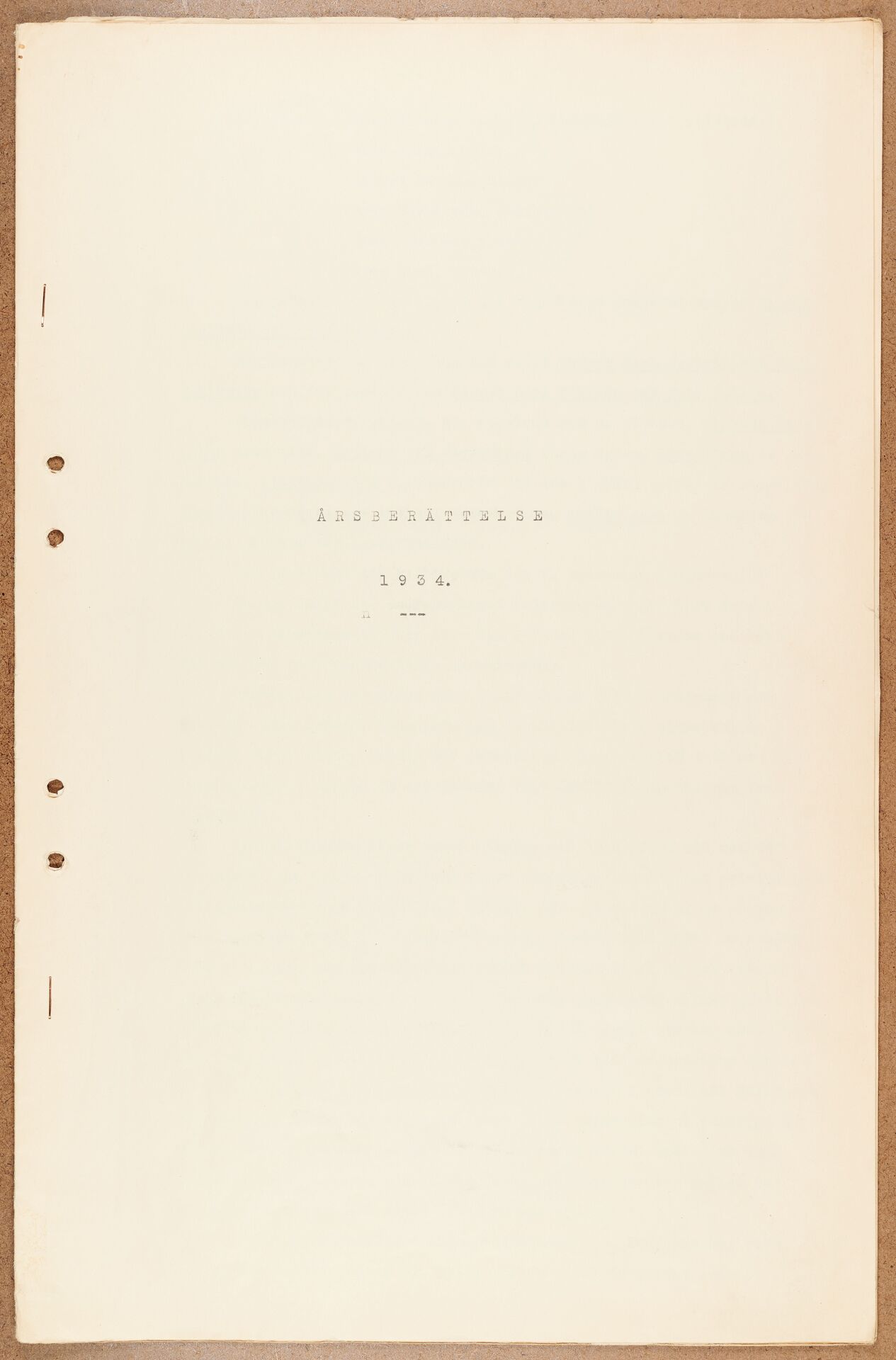 Hotell- och Restauranganställdas förbund avd 9 Uppsala sektion 9 Uppsala - annual report (1934)