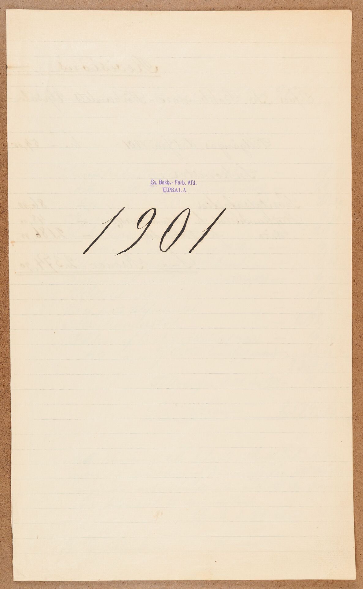 Bokbindareförbundet avd Uppsala - financial statement (1901)