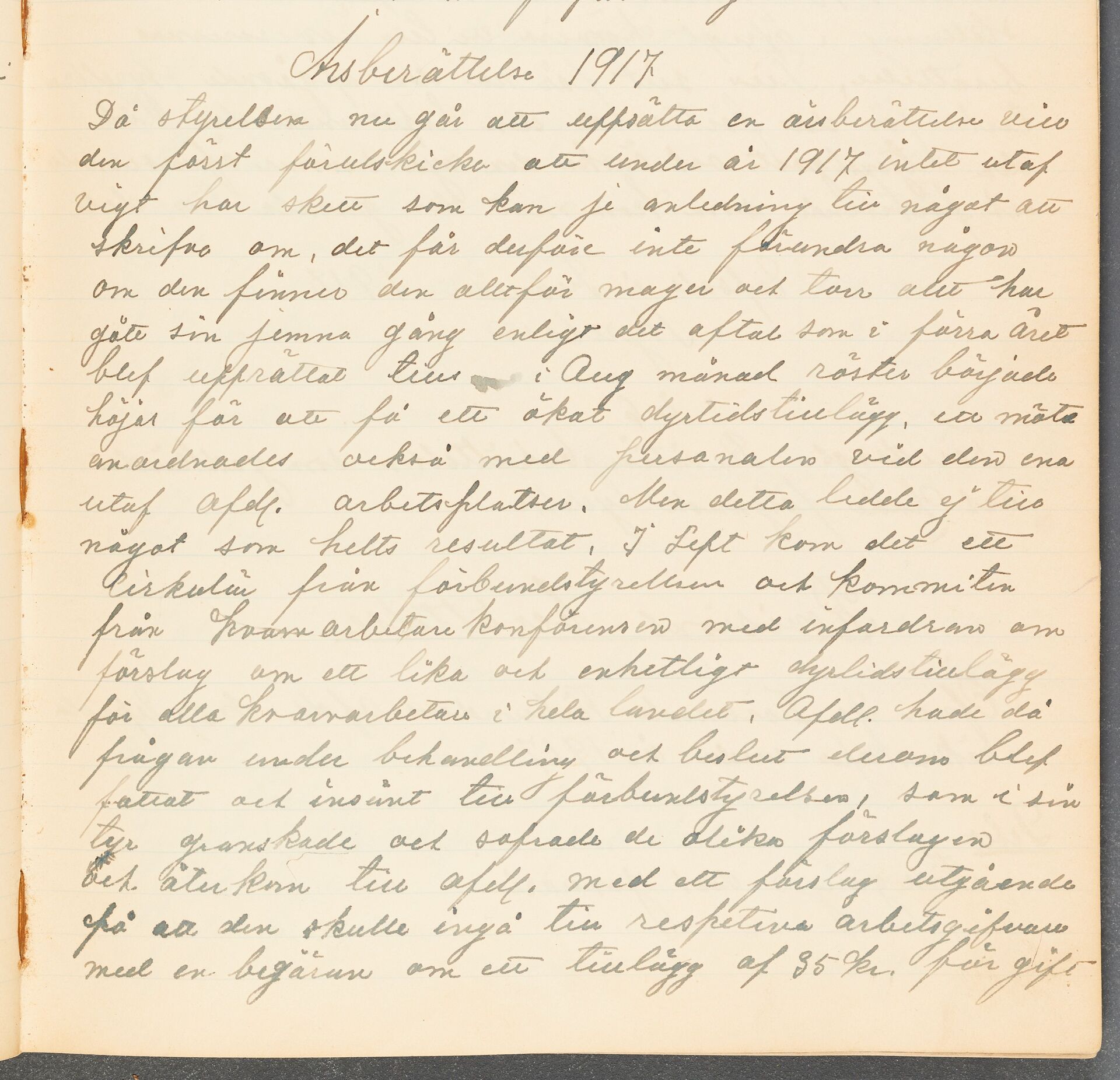 Kemisk-Tekniska Kvarn- och Läderarbetareförbundet avd 067 Uppsala - annual report (1917)