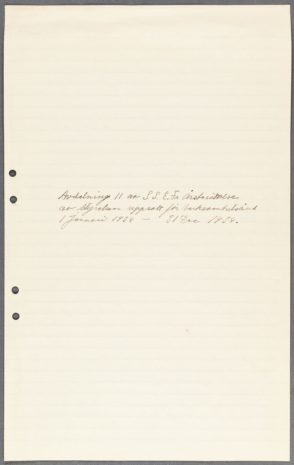 Sjukhuspersonals förbund Statens avd 035 Uppsala - annual report (1934)