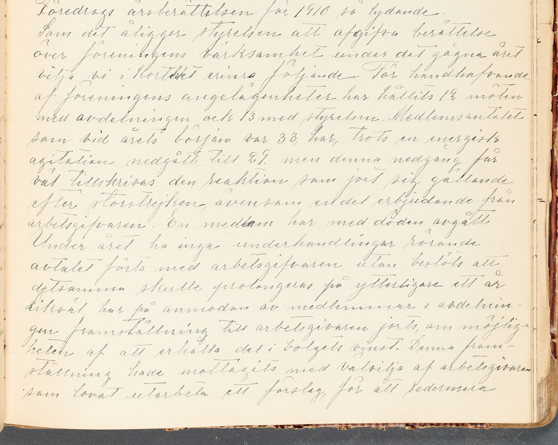 Kemisk-Tekniska Kvarn- och Läderarbetareförbundet avd 067 Uppsala - annual report (1910)