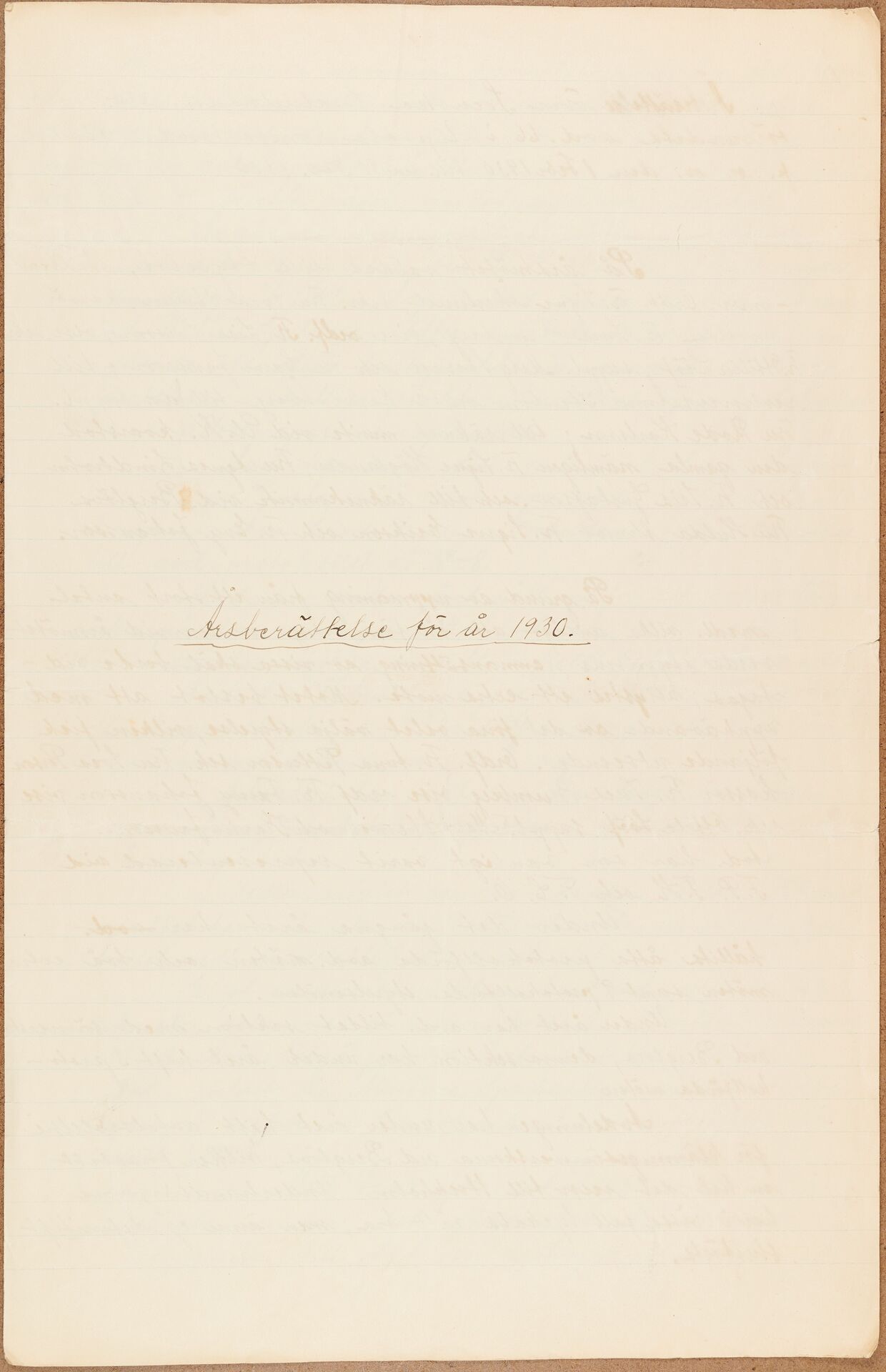 Beklädnadsarbetareförbundet avd 012 sektion 11 Uppsala - annual report (1930)