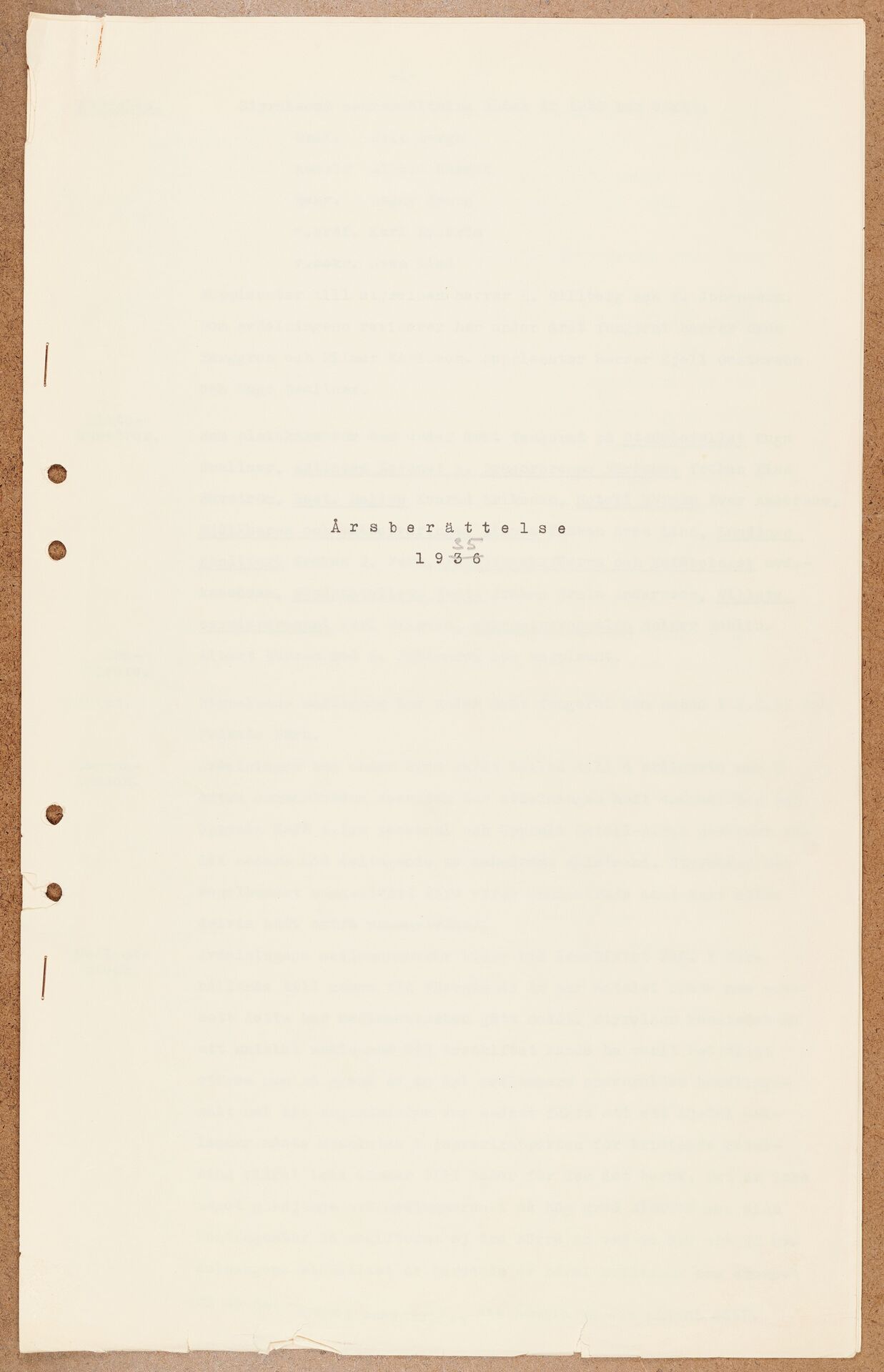 Hotell- och Restauranganställdas förbund avd 9 Uppsala sektion 9 Uppsala - annual report (1935)